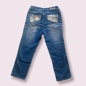 Vintage Y2K, Capri, Blinged, Low rise Jeans